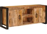 Syfax™ Mobile Tv Con Porta Marrone Legno Massello Di Mango Ruvido