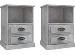 Syfax™ Comodini 2 Pz Grigio Cemento 43X36X60 Cm