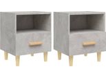Syfax™ Comodini 2 Pz Grigio Cemento 40X35X47 Cm