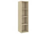 Syfax™ Mobile Tv Parete Rovere Sonoma 37X37X142,5Cm Legno Multistrato