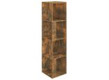Syfax™ Scaffale Angolare Rovere Fumo 33X33X132 Cm Legno Multistrato