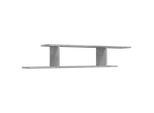 Syfax™ Scaffale Tv Parete Grigio Cemento 125X18X23Cm Legno Multistrato