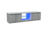 Syfax™ Mobile Porta Tv Con Luci Led Grigio Sonoma 120X30X36 Cm