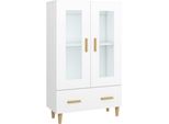 Syfax™ Credenza Bianca 70X31X115 Cm In Legno Ingegnerizzato