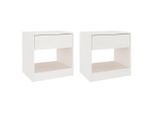 Syfax™ Comodini 2 Pz Bianchi 40X31X40 Cm In Legno Massello Di Pino