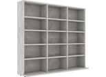 Syfax™ Mobile Porta Cd Grigio Cemento 100X23X89,5 Cm Legno Multistrato