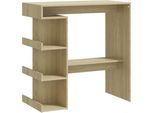 Syfax™ Tavolo Bar Con Ripiani Rovere Sonoma 100X50X101,5 Cm Truciolato