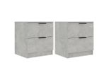 Syfax™ Comodini 2Pz Grigio Cemento In Legno Multistrato