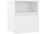Syfax™ Comodino Bianco 40X40X50 Cm In Legno Multistrato