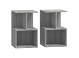 Syfax™ Comodini 2 Pz Grigio Sonoma 35X35X55 Cm In Legno Multistrato
