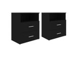 Syfax™ Comodini 2Pz Neri 50X32X60 Cm