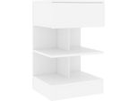Syfax™ Comodino Bianco 40X35X65 Cm In Truciolato
