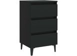 Syfax™ Comodino Con Gambe In Metallo Nero 40X35X69 Cm