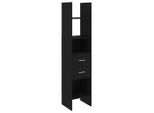 Syfax™ Libreria Nera 40X35X180 Cm In Legno Multistrato