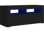 Syfax™ Mobile Porta Tv Con Luci Led Nero 90X35X40 Cm