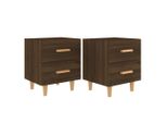 Syfax™ Comodini 2 Pz In Rovere Marrone 40X35X47,5 Cm