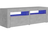 Syfax™ Mobile Porta Tv Con Luci Led Grigio Cemento 120X35X40 Cm