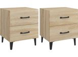 Syfax™ Comodini 2 Pz In Rovere Sonoma 40X35X47,5 Cm