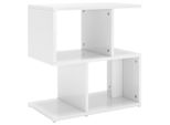 Syfax™ Comodino Bianco Lucido 50X30X51,5 Cm In Legno Multistrato