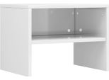 Syfax™ Comodino Bianco Lucido 40X30X30 Cm In Legno Multistrato