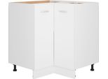 Syfax™ Armadio Angolare “Lyon” Bianco 75,5X75,5X81,5 Cm
