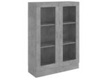 Syfax™ Armadietto Vetrina Grigio Cemento 82,5X30,5X115 Cm Multistrato