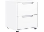 Syfax™ Comodino Visnes Bianco 45X40X50 Cm In Legno Multistrato