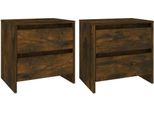 Syfax™ Comodini 2 Pz Rovere Fumo 45X34,5X44,5 Cm In Truciolato
