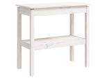 Syfax™ Tavolo Consolle Bianco 80X40X75 Cm In Legno Massello Di Pino