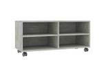 Syfax™ Mobile Tv Con Ruote Grigio Cemento 90X35X35 Cm In Multistrato