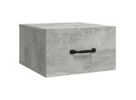 Syfax™ Comodino A Muro Grigio Cemento 35X35X20 Cm