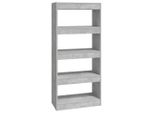 Syfax™ Libreria/Divisorio Grigio Cemento 60X30X135Cm Legno Multistrato