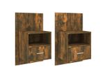 Syfax™ Comodini A Muro 2 Pz Rovere Fumo