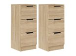 Syfax™ Credenze 2 Pz Rovere Sonoma 30X30X70 Cm In Legno Multistrato