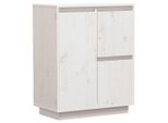 Syfax™ Credenza Bianca 60X34X75 Cm In Legno Massello Di Pino