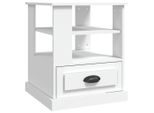 Syfax™ Tavolino Bianco 50X50X60 Cm In Legno Multistrato