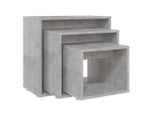 Syfax™ Tavolini Impilabili 3 Pz Grigio Cemento In Truciolato