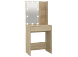 Syfax™ Toeletta Con Led Rovere Sonoma 60X40X140 Cm