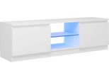 Syfax™ Mobile Porta Tv Con Luci Led Bianco 120X30X36 Cm