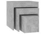 Syfax™ Tavolini Impilabili 3 Pz Grigio Cemento In Truciolato