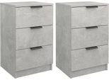 Syfax™ Comodini 2 Pz Grigio Cemento 40X36X65 Cm