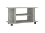 Syfax™ Mobile Tv Con Ruote Grigio Cemento 80X40X45 Cm In Multistrato