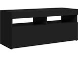 Syfax™ Mobile Porta Tv Con Luci Led Nero 90X35X40 Cm