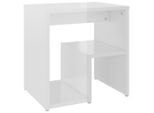Syfax™ Comodino Bianco Lucido 40X30X40 Cm In Legno Multistrato