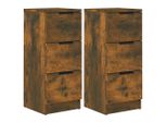 Syfax™ Credenze 2 Pz Rovere Fumo 30X30X70 Cm In Legno Multistrato