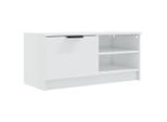 Syfax™ Mobile Porta Tv Bianco Lucido 80X35X45 Cm In Legno Multistrato