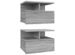 Syfax™ Comodini Pensili Grigio Sonoma 2Pz 40X31X27Cm Legno Multistrato