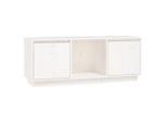 Syfax™ Mobile Porta Tv Bianco 110,5X35X44 Cm In Legno Massello Di Pino