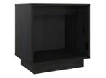 Syfax™ Comodini 2 Pz Neri 40X30X40 Cm In Legno Massello Di Pino