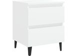 Syfax™ Comodino Bianco 40X35X50 Cm In Legno Multistrato